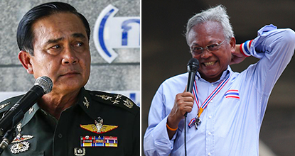 Prayuth denies Suthep's coup plotting claim