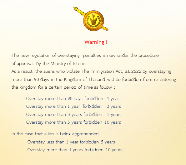 Bangkok Post - Visa overstayers face bans of 1-10 years Aug 25