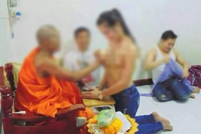 Monk performs rite on 'woman'
