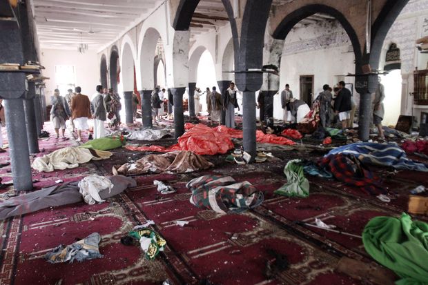 142 dead in Yemen mosque bombings claimed by IS