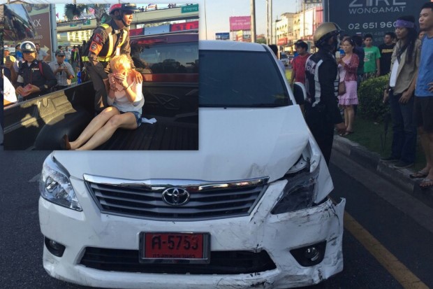 American woman plays demolition derby in Pattaya