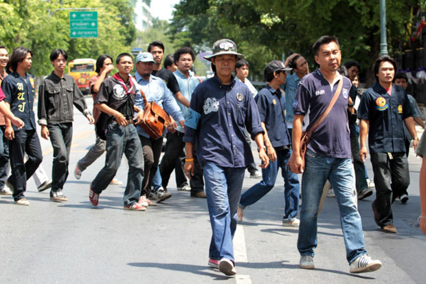 Vocational students rally to support Prayut