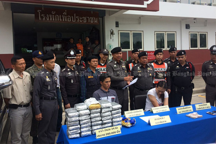 Bangkok Post - Couple arrested, 200,000 ya ba pills seized in Chiang Rai