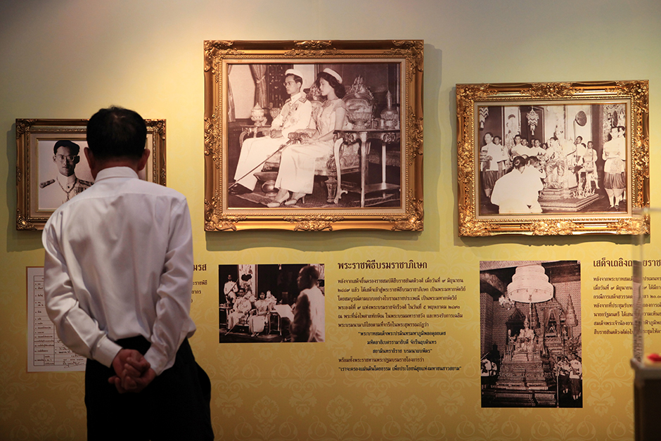 At the parliament, a photo exhibition shows historical photos of His Majesty the King. - Chanat Katanyu