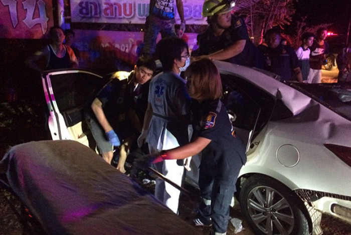 Bangkok Post - Oil tanker crashes into car, killing 2 people