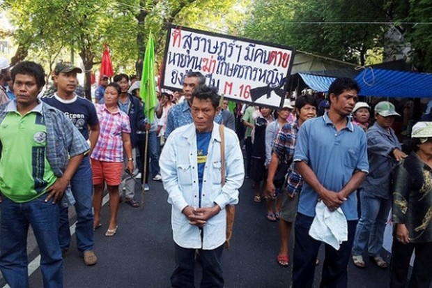 The leader of the Southern Peasants' Federation of Thailand (SPFT) was shot last Friday in a clear warning from influential figures to community workers. (Photos courtesy SPFT)