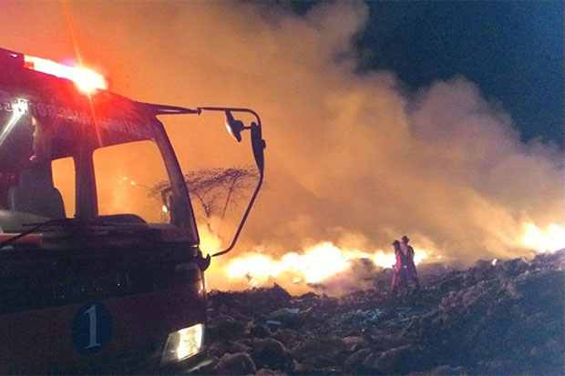 Fire still burning at Kabin Buri dump