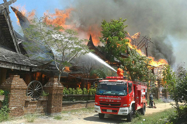 Fire razes new B100m tourist attraction in Pattaya