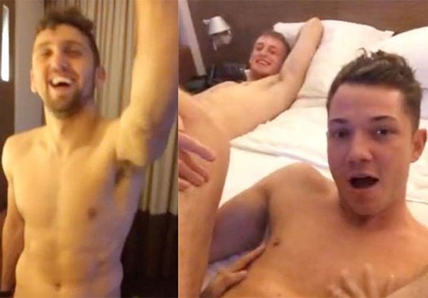 Flashback: Three Leicester players, now former players, appeared to enjoy the hotel-room orgy with Thai women just under a year ago. But they definitely did not enjoy what happened after they sent the video to 'friends' who posted it on the internet. (File photos)