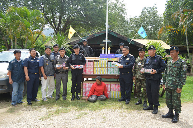 Cambodian arrested smuggling fake Thai cigarettes