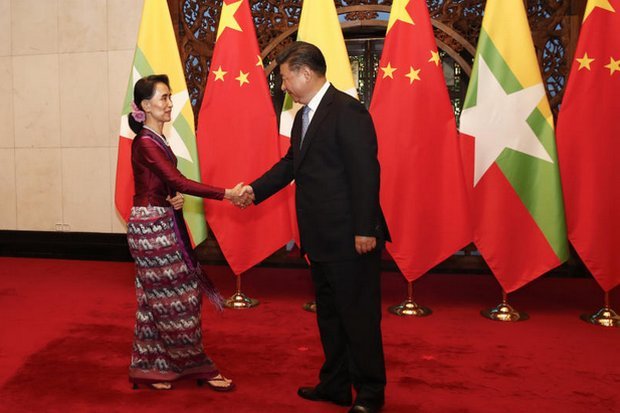 Myanmar leader Aung San Suu Kyi visited China last month, as if to reassure President Xi Jinping of her priorities. (Reuters photo)