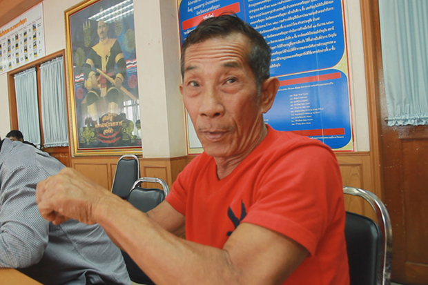 Boat driver Virat Chaisirikul, 67, denies he acted carelessly and caused the fatal ferry  crash and sinking. (Photo by Sunthon Pongpao)