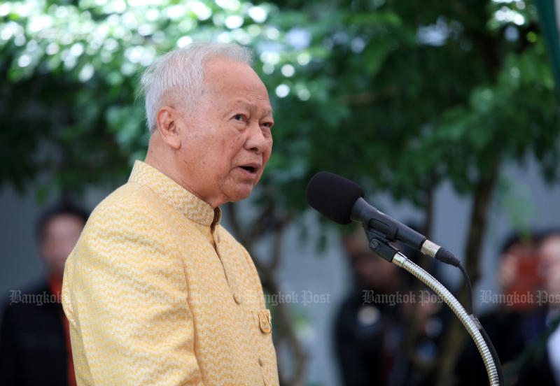 Regent pro tempore, Privy Council president Prem Tinsulanonda. (Bangkok Post file photo)