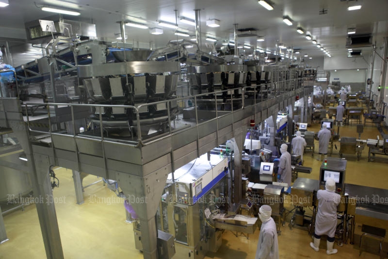 The general view of chicken processing factory of Charoen Pokphand Foods Plc in Nakhon Ratchasima. (Bangkok Post file photo)