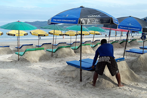 Authorities now target sand beds on Patong beach