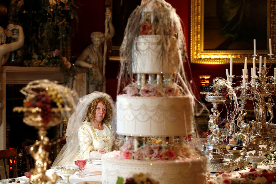 Carole Copeland poses as the character Miss Havisham during the Dickens-themed annual Christmas event at Chatsworth House near Bakewell in Britain. — Reuters