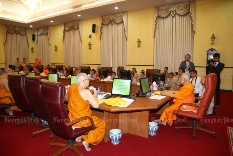 The Sangha Supreme Council meets in Nakhon Phathom province in January 2016. (Bangkok Post file photo)