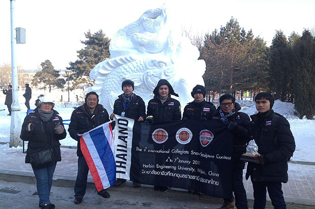 Students win snow sculpture prizes