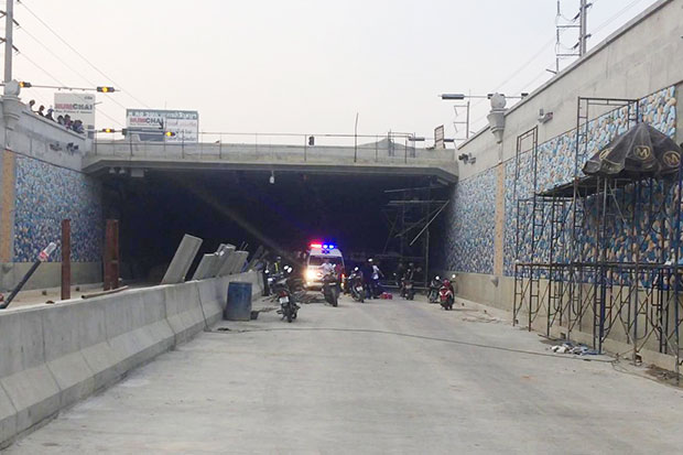 Man jumps into Pattaya road tunnel, breaks arms