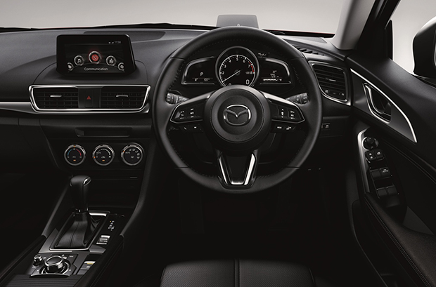 2017 Mazda 3 Facelift Thai Prices And Specs Bangkok Post Auto Inside New Elements Consist Of Redesigned Steering Wheel And Centre Console To Accommodate An Electronic Parking Brake On Replacing The Conventional