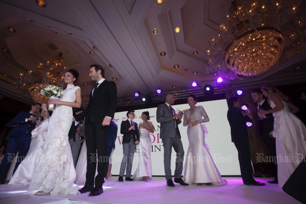 The Tourism Authority of Thailand organised the Thailand Wedding Destiny event in Bangkok on Wednesday, to promote the country as a destination for couples to get married. (Photo by Pawat Laopaisarntaksin)