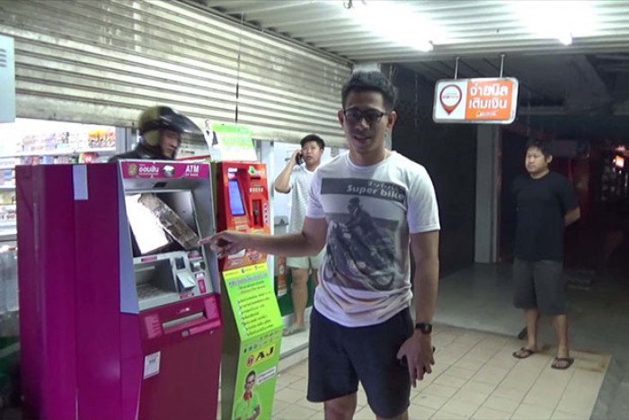 Bangkok Post - Man arrested for damaging ATM