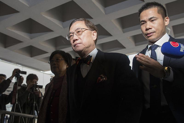 Former Hong Kong chief executive Donald Tsang Yam-kuen arrives at the High Court in Hong Kong on Feb 16, 2017. On Feb 17 Tsang, 72, was found guilty of misconduct in public office during his time as the city's leader and on Feb 22, was sentenced to 20 months in jail, media reported. (EPA photo) Former Hong Kong chief executive Donald Tsang Yam-kuen arrives at the High Court in Hong Kong on Feb 16, 2017. On Feb 17 Tsang, 72, was found guilty of misconduct in public office during his time as the city's leader and on Feb 22, was sentenced to 20 months in jail, media reported. (EPA photo)