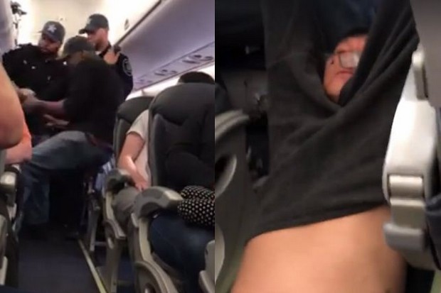 Police drag United Airlines passenger from overbooked US flight