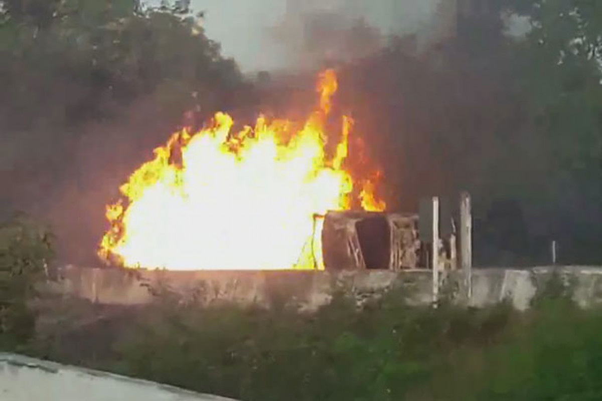 Bangkok Post - Driver critical after fuel tanker blaze