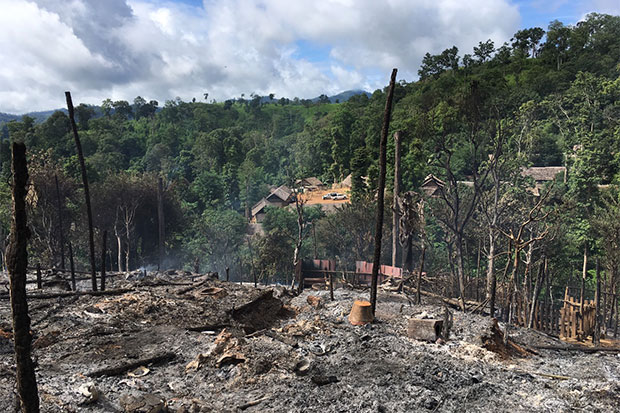 Fire razes living area at Mae Hong Son refugee camp