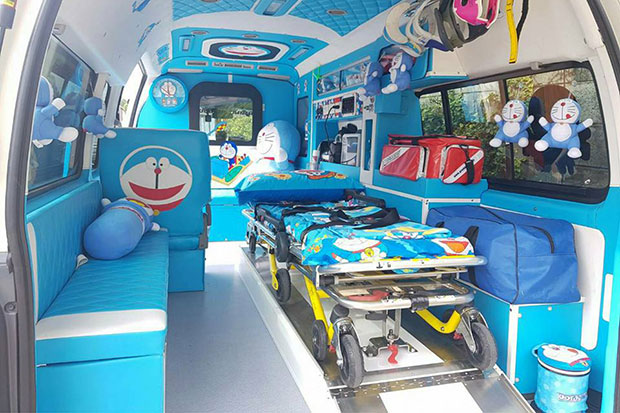 Doraemon ambulance gives patients a stress-free ride