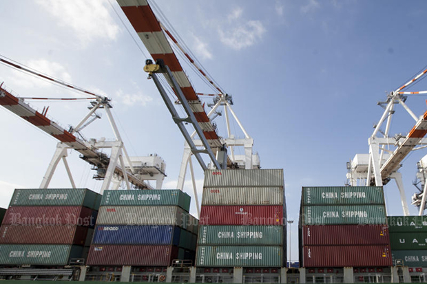 Stacked containers are seen ready for shipping out. (File photo) Stacked containers are seen ready for shipping out. (File photo)