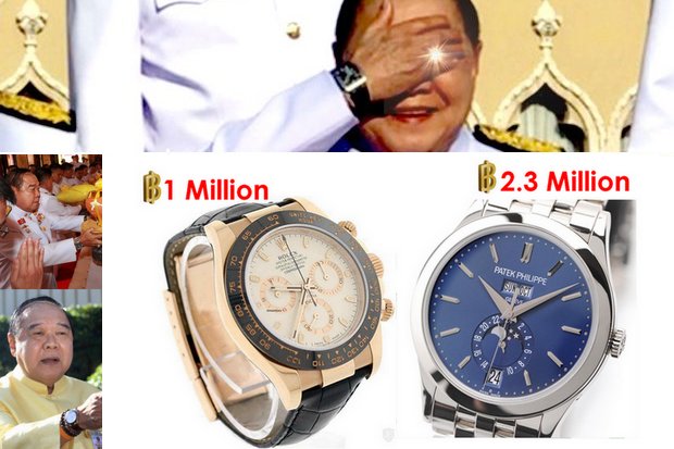 The 23rd and 24th watches found by internet sleuths including the CSI-LA Facebook page are worth a total retail price of more than 30 million baht.