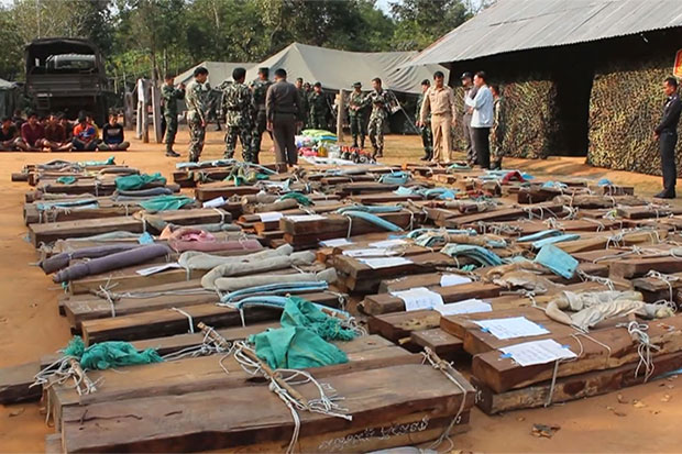 43 Cambodians held for log poaching