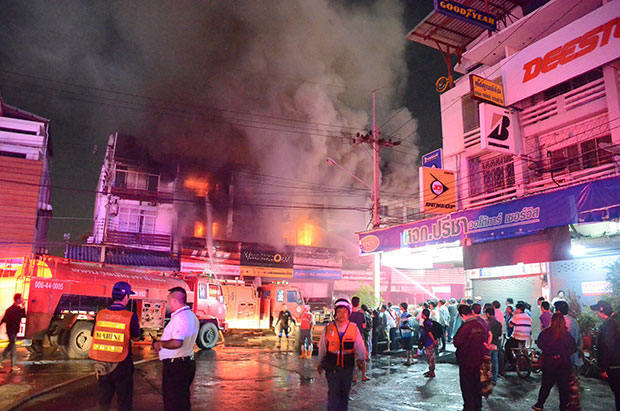 Fire Guts Pathum Thani Auto Parts Shop