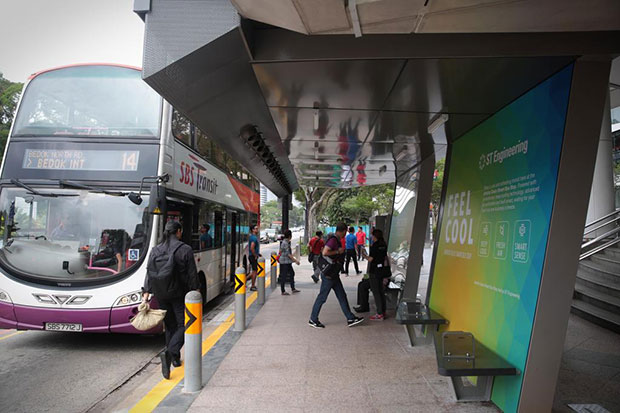 New Singapore ‘smart’ bus stop promises a cooler wait