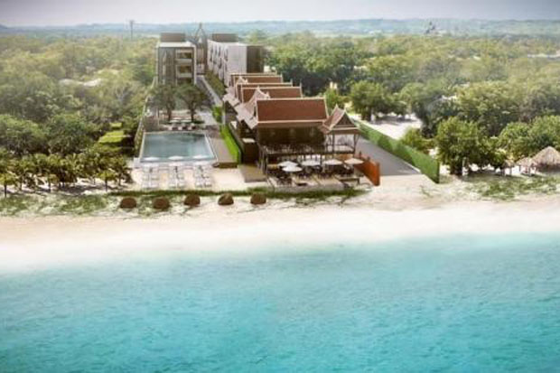 A rendering of Aksorn Rayong, Mida's first 'combination concept' facility, featuring a resort and wellness services. The company says the project will cost 1 billion baht.