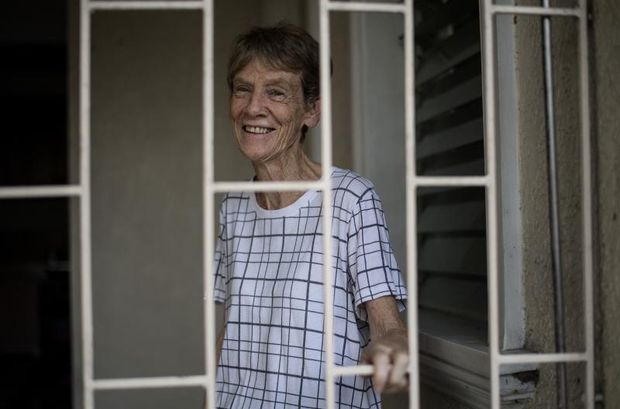 Australian nun Patricia Fox smiles inside her house in Manila on Monday. (AFP photo) Australian nun Patricia Fox smiles inside her house in Manila on Monday. (AFP photo)