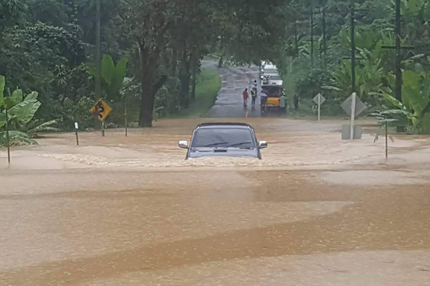 Rainy weekend looms, Kanchanaburi swamped