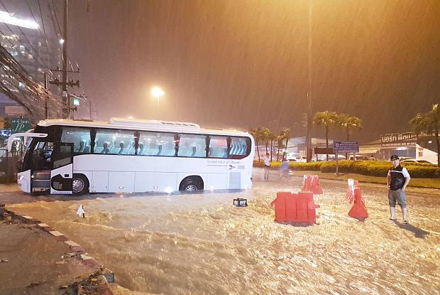 Flooding overnight in Bangkok and more rain on the way