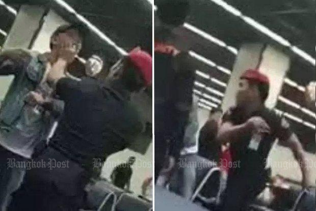 Screen caps (above) and the 109-second video showing a security guard assaulting a Chinese tourist hasn't caused a feared anti-Thailand reaction from the Chinese government after all, claim the Thai government.