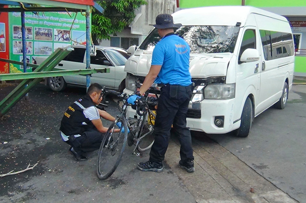 Police identify, hunt driver of van that killed Filipino cyclist