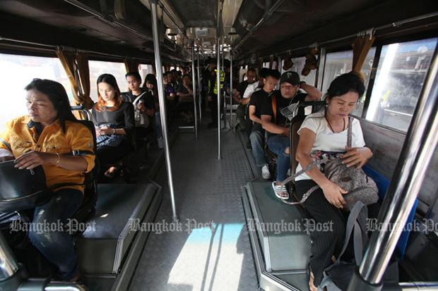 Bus passengers, recently.