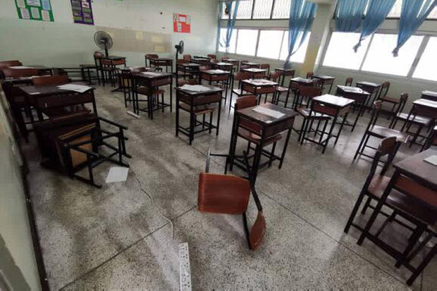 Men raid school to disrupt exam after loud noise complaint