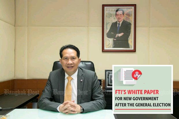 FTI chairman Supant Mongkolsuthree. The group's White Paper was prepared for the top five political parties. (File photo)