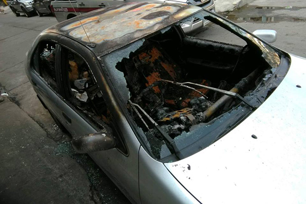 Activist's car torched, signed petition against EC damaged