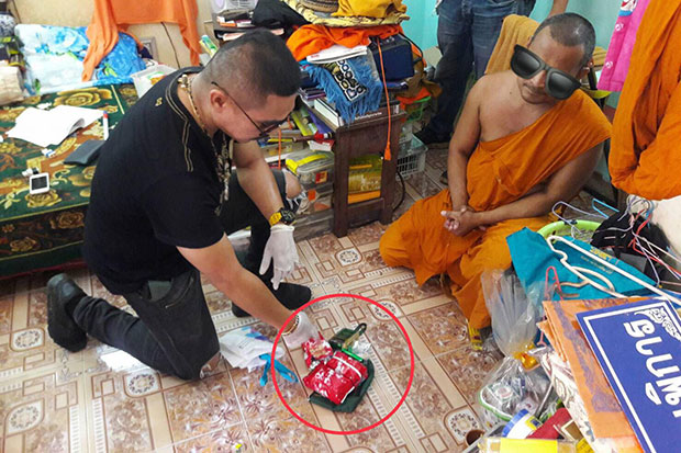 Monk, nun arrested, speed pills seized at temple in Trang