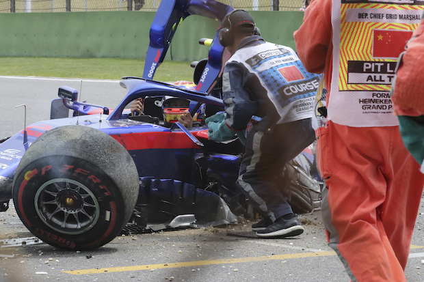 Thai F1 driver survives spectacular crash