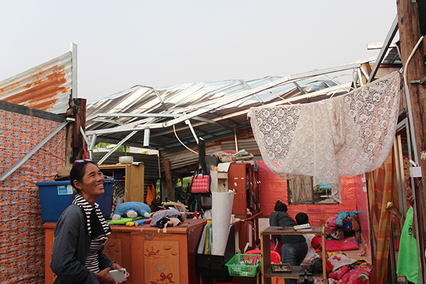 Summer storms damage houses in Korat, Kalasin