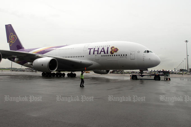 Thai Airways aircraft slightly damaged at Paris airport